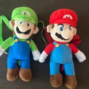Super Mario Bros. Mario & Luigi Plush Backpack